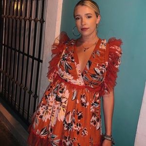 Tularosa Amelia Dress In Dahlia Floral Print